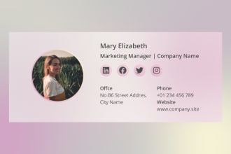 do modern clickable outlook email signature and gmail, HTML