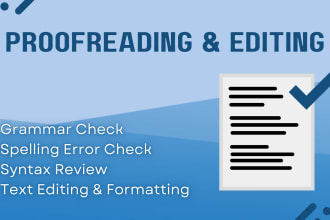 proofread, check your grammar, and edit your text