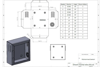 do sheet metal 3d model in solidworks