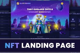 create nft website or nft landing page design