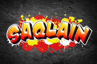 do awesome graffiti art design for your logo or name