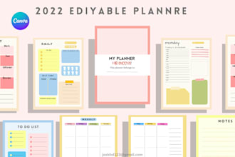 design authentic editable planner