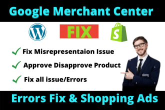 fix google merchant suspension and misrepresentation issue
