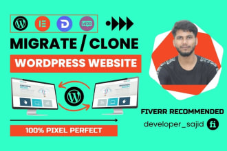 clone website, duplicate website and migrate wordpress site to new host o server