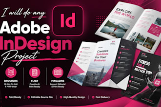 do any adobe indesign project