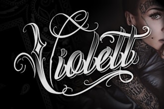 design an awesome chicano lettering tattoo