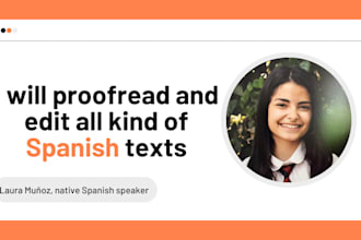 proofread your spanish texts as a native spanish speaker