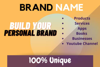provide a unique name for your brand, business, company