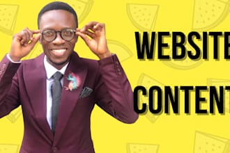 write your website content