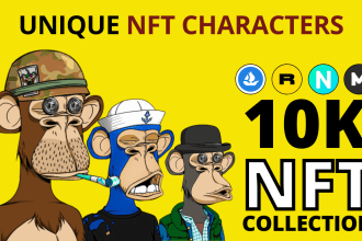 generate 10k nft art collection with metadata and json files