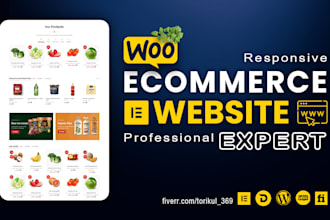 build an ecommerce website, online store, online shop by woocommerce
