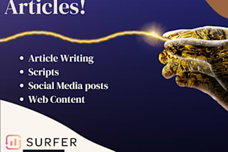 write articles using chatgpt or jasper ai and surfer SEO