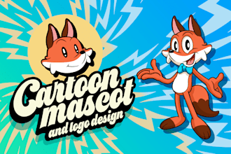 create a cute cartoon mascot and mascot logo design