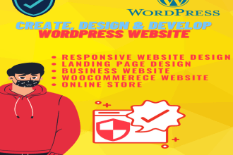 create and build a responsive clean wordpress website