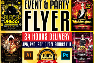 do animated motion flyer for event, party, club, birthday, halloween, christmas