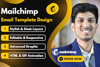 design professional mailchimp email template and newsletter