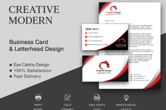 design professional business card and letterhead
