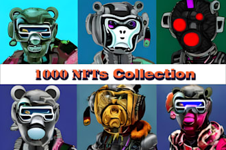create awesome nft art, collection, nft design, nft cartoon