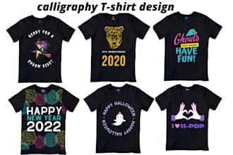 deliver a calligraphy t shirt design for you