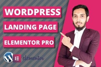 design responsive wordpress landing page or elementor landing page