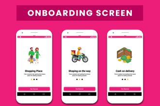 design an amazing onboard screen for IOS or android app