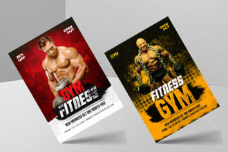 make trendy fitness, gym, workout, yoga or sports flyer