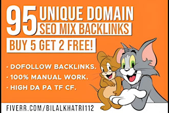 100 mix backlinks white hat SEO link bulding