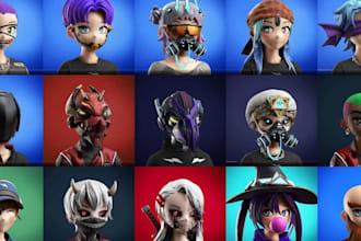 unique nft art collection with 100, 1k, 10k nfts