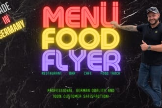 design menu or food flyer made in germany
