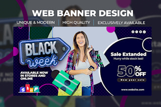 design professional social media banner, web banner design