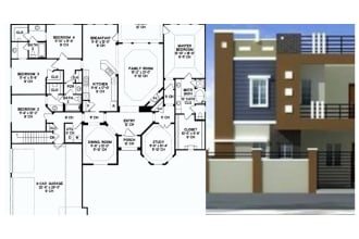 be your architect draftsman for house plan 2d floor plan