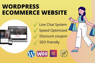 build a full wordpress ecommerce website using woocommerce