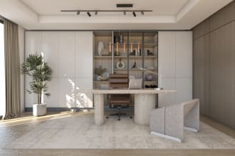 create 3d design and render of your office
