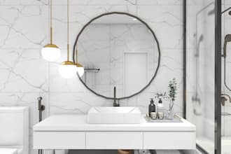 design and do 3d rendering for your toilet and bathroom