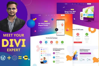 create responsive wordpress website by divi theme, builder