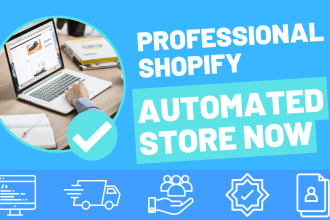 create your website or shopify store automated