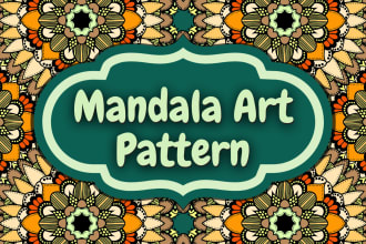 design seamless vector mandala pattern for print or fabric