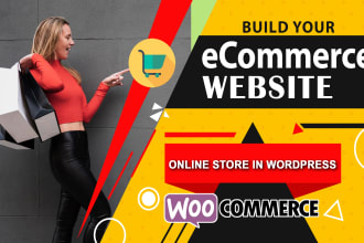 build ecommerce website online store with wordpress woocommerce
