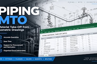 create piping mto and material takeoff from isometric drawings