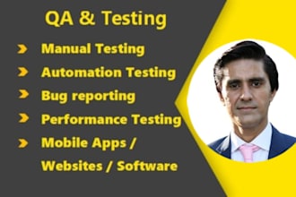 do QA of ios android app, website testing user review functionality usability