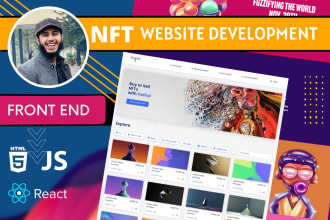 do frontend of website landing page in react next js reactjs