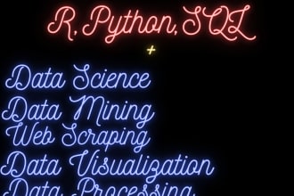 your data expert with python,r for data mining,analysis,visualization