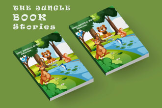 design colourful children story book illustration
