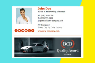 create HTML email signature template