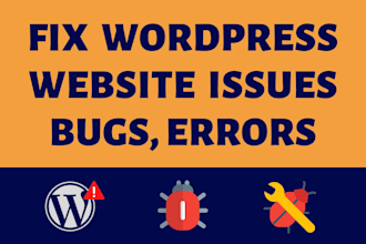 fix wordpress errors bugs issues CSS bugs and database errors