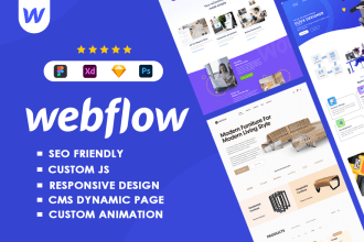 develop a responsive and dynamic webflow website from figma design