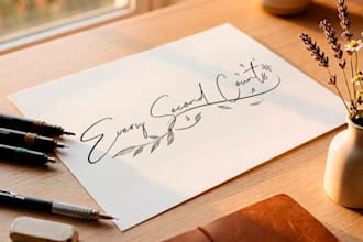 design a delicate fine line tattoo lettering
