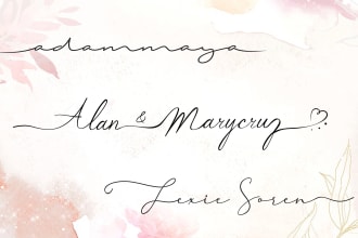 design a delicate lineart tattoo lettering