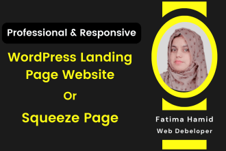design one page or elementor landing page wordpress website