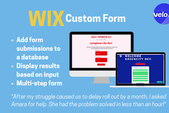 code a form using wix corvid, wix velo